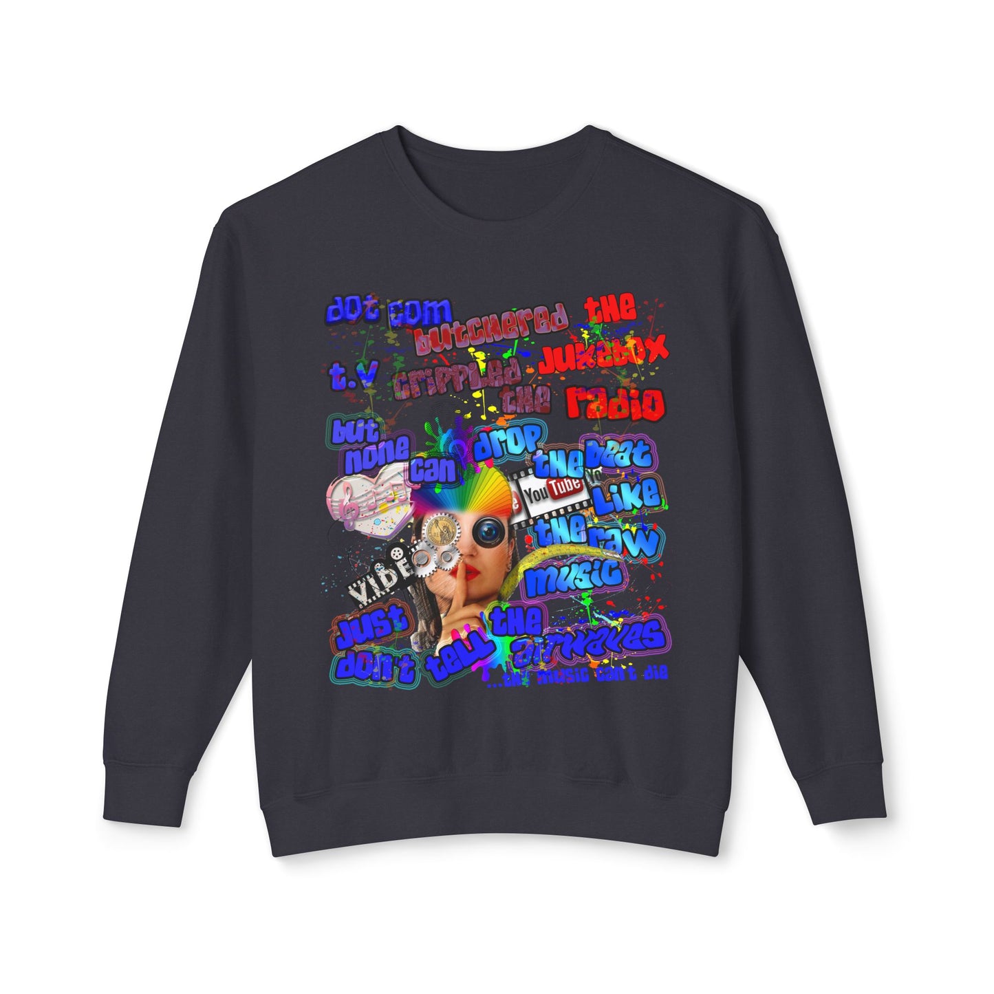 drop the beat - Unisex Lightweight Crewneck Sweatshirt
