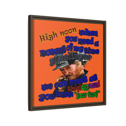 high noon - framed canvas art (orange)