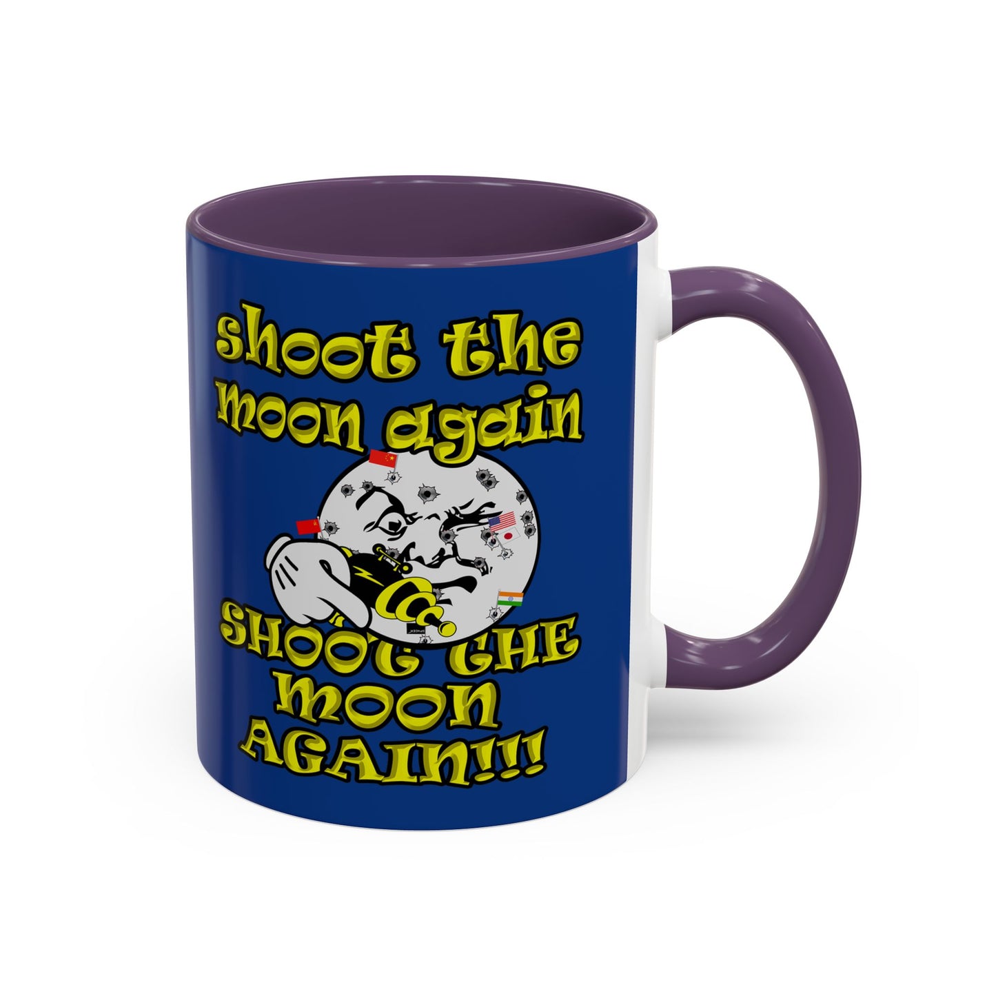shoot the moon again - Accent Mug (dark blue)
