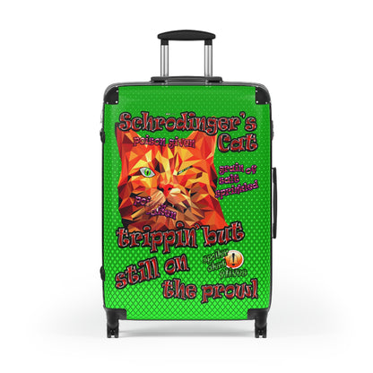 schrodinger's cat - Suitcase (logo green)