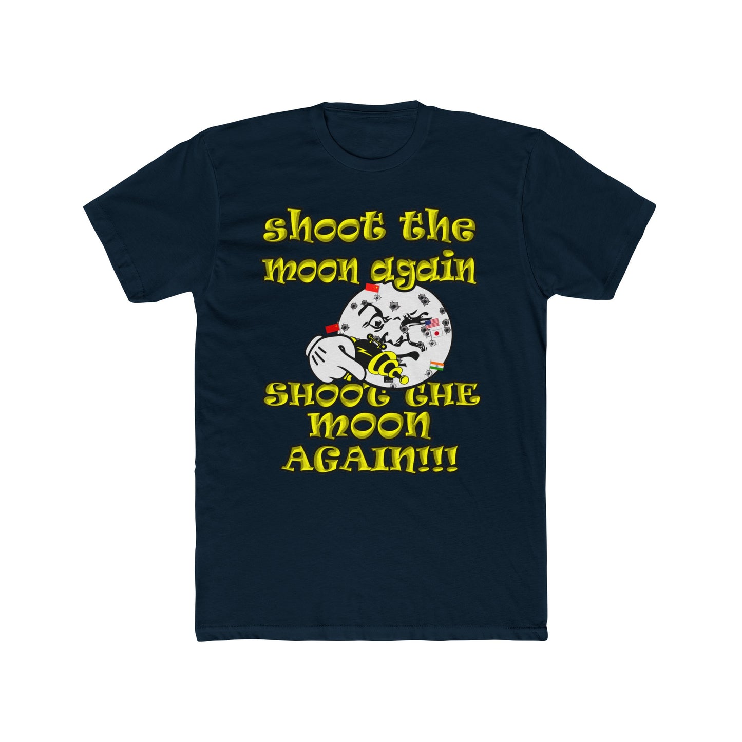 shoot the moon again - Men's Cotton Crew Tee