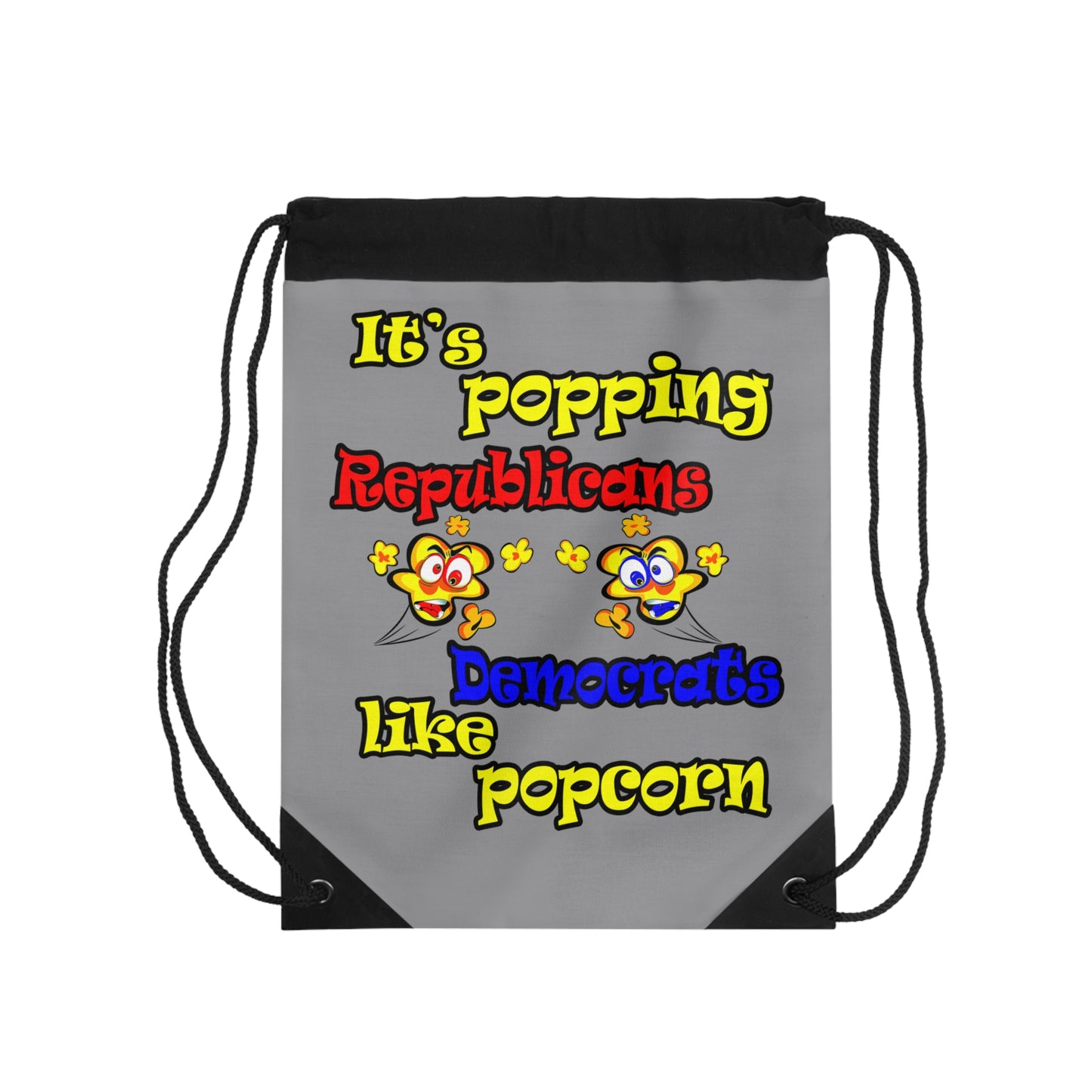 popping like popcorn - Drawstring Bag (grey)