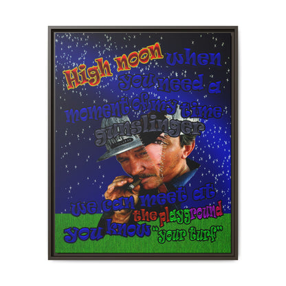 high noon - framed canvas art ('snoops' background)