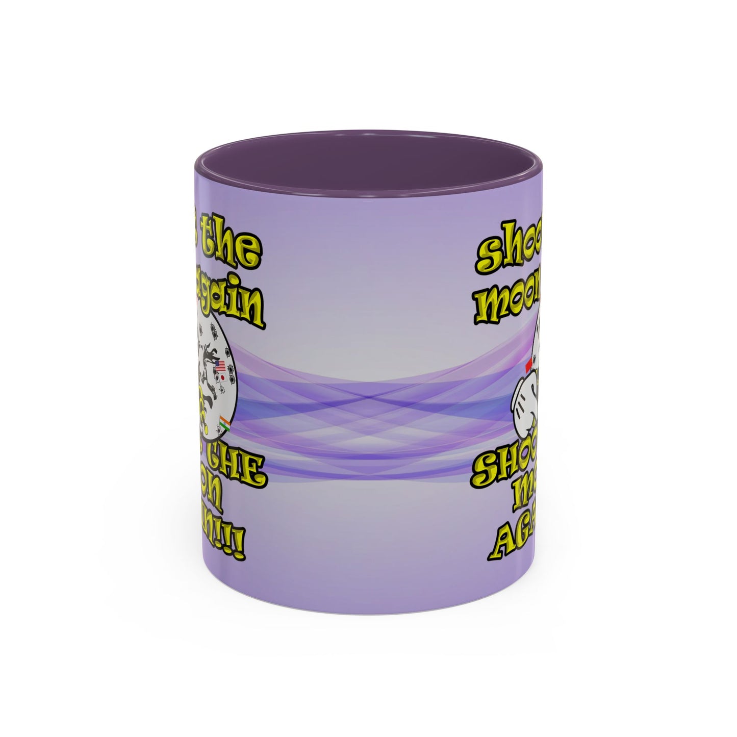shoot the moon again - Accent Mug (light blue-pink wave)