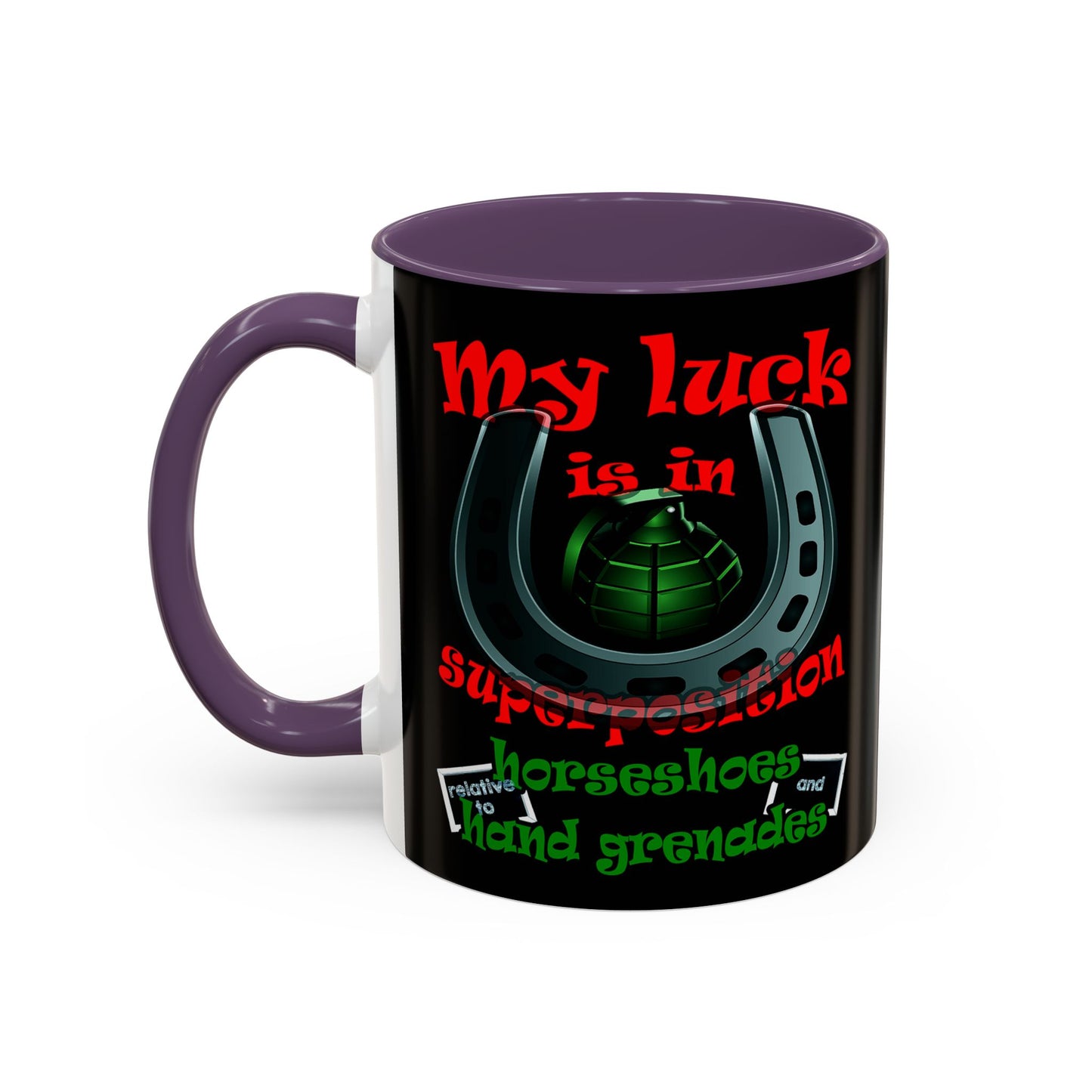 my luck - Accent Mug (black)
