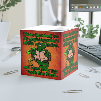 turtle race - note cube (burnt orange)