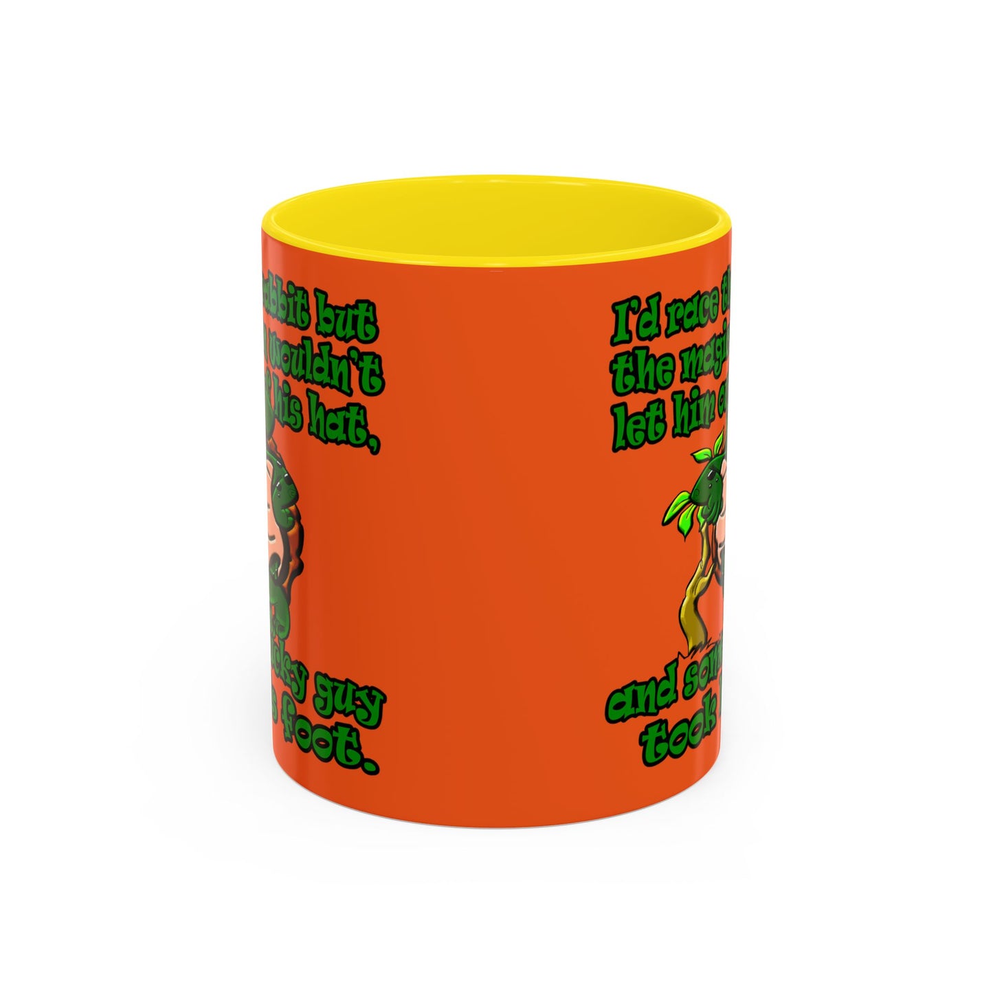 turtle race - Accent Mug (orange)