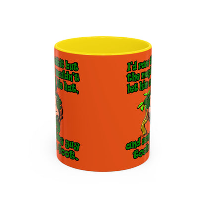 turtle race - Accent Mug (orange)
