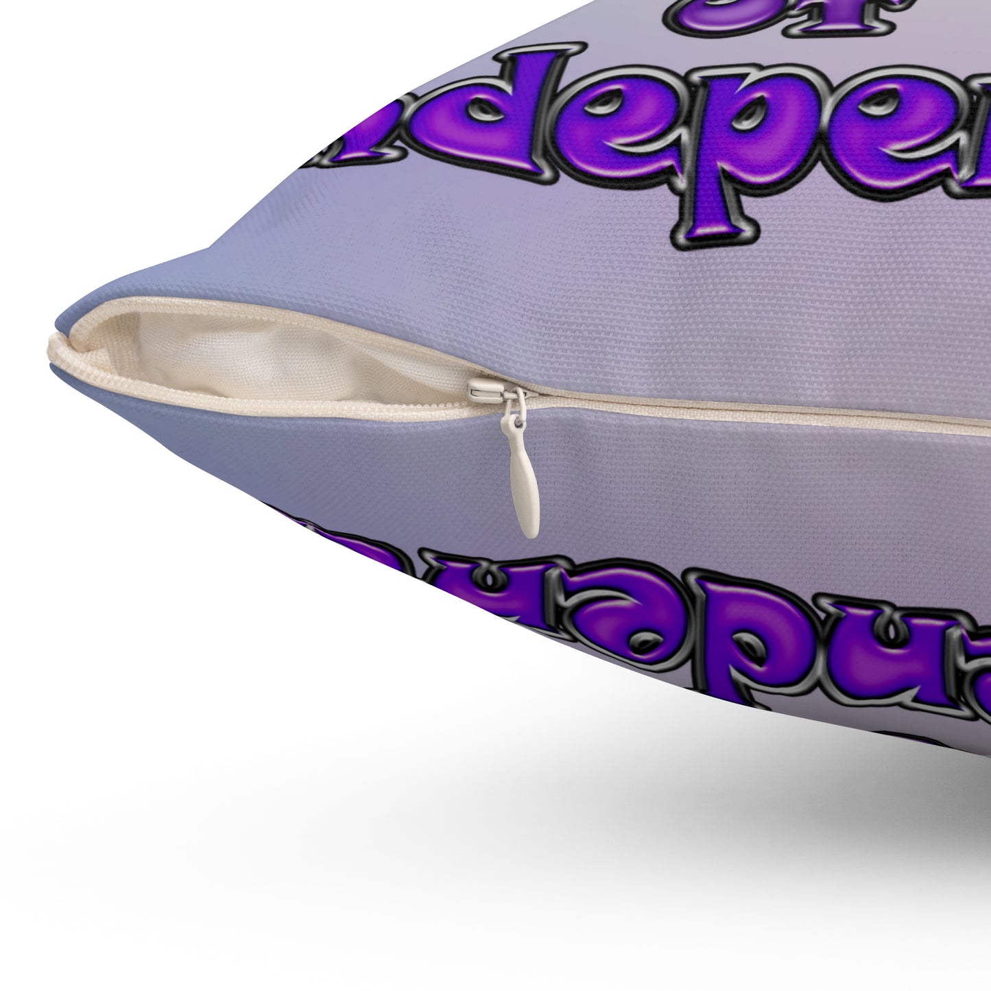 declaration of the independents - Spun Polyester Square Pillow - (light blue-pink wave)