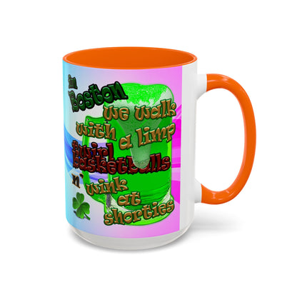 celtics logo - Accent Mug (light blue-pink wave)