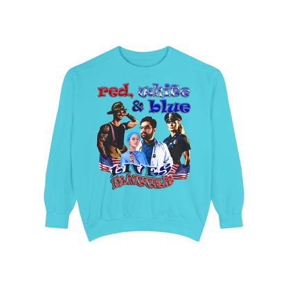rw&b lives matter - Unisex Garment-Dyed Sweatshirt