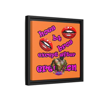 hoes b4 bros - framed canvas art (crusta)