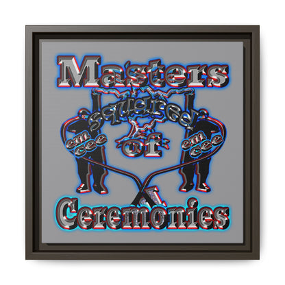 em cee squared - framed canvas art (grey)