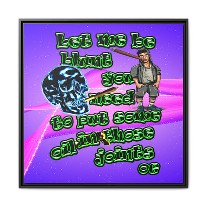 og - framed canvas art (purple-pink wave)