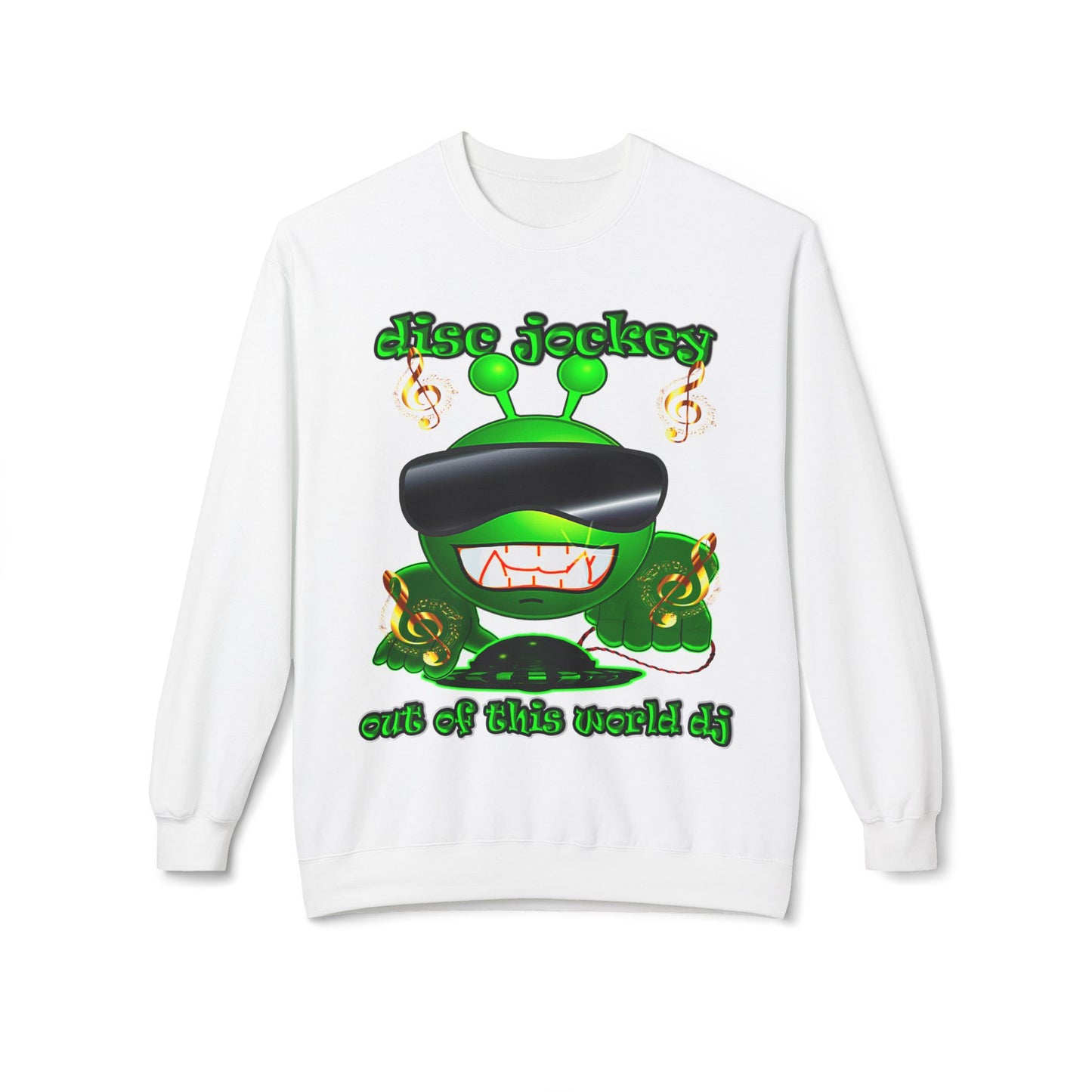 disc jockey - Unisex Midweight Softstyle Fleece Crewneck Sweatshirt