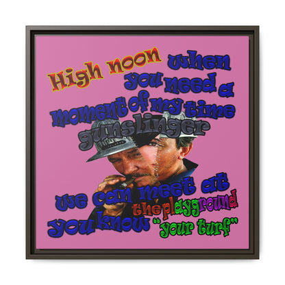 high noon - framed canvas art (light pink)