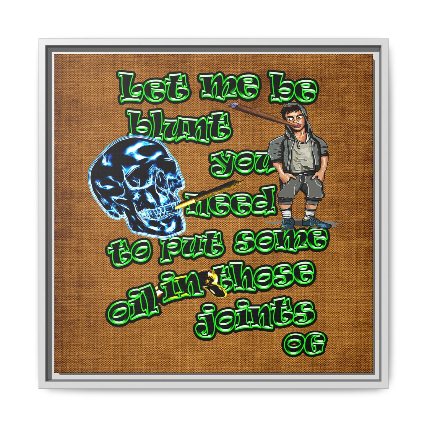 og - framed canvas art (brown papyrus)
