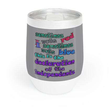 declaration of the independents - Chill Wine Tumbler (grey)