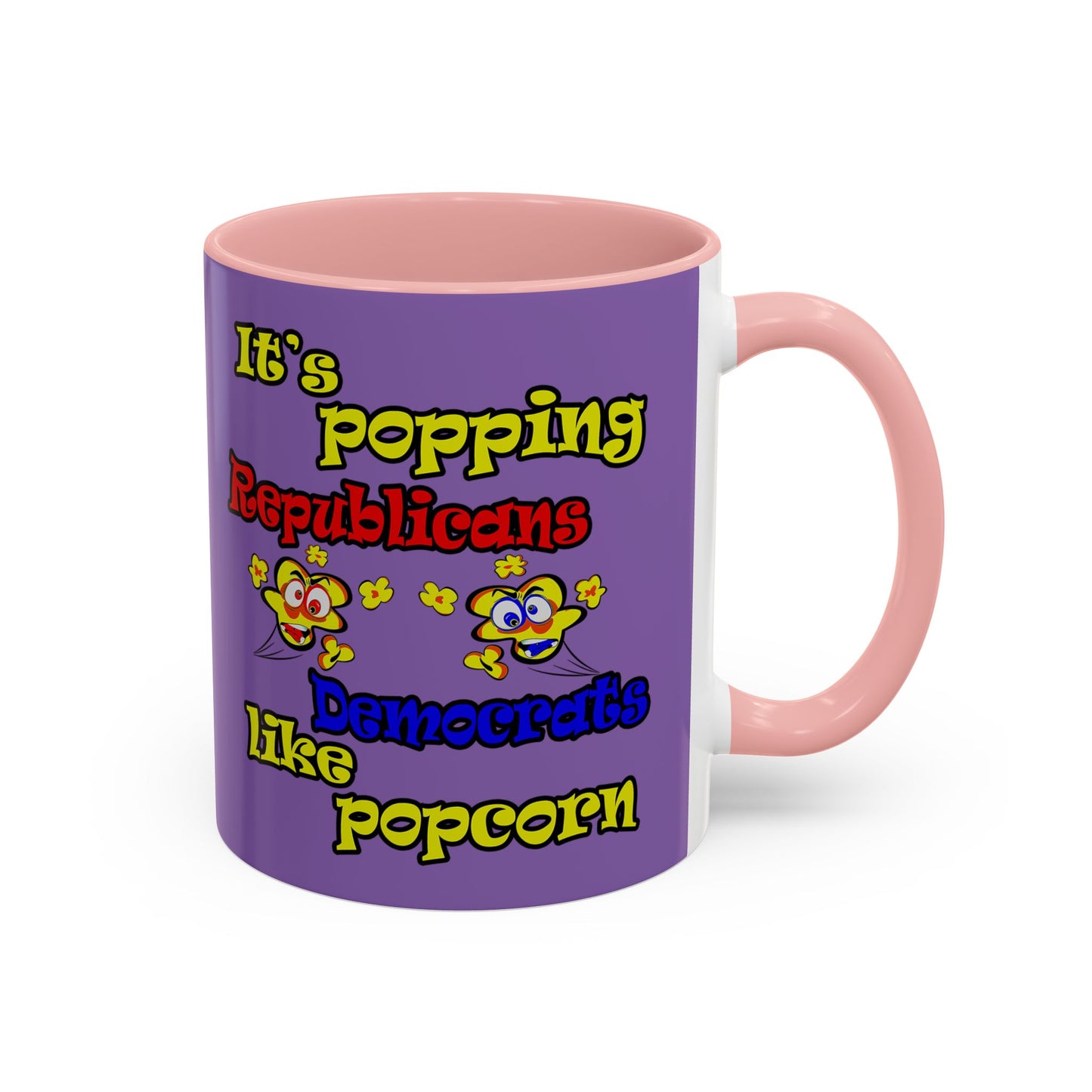 popping like popcorn - Accent Mug (light purple)