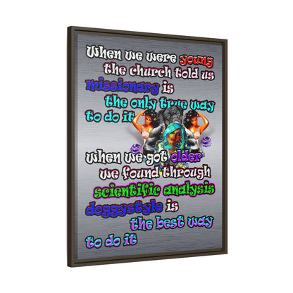 doggystyle - framed canvas art (brushed nickel)