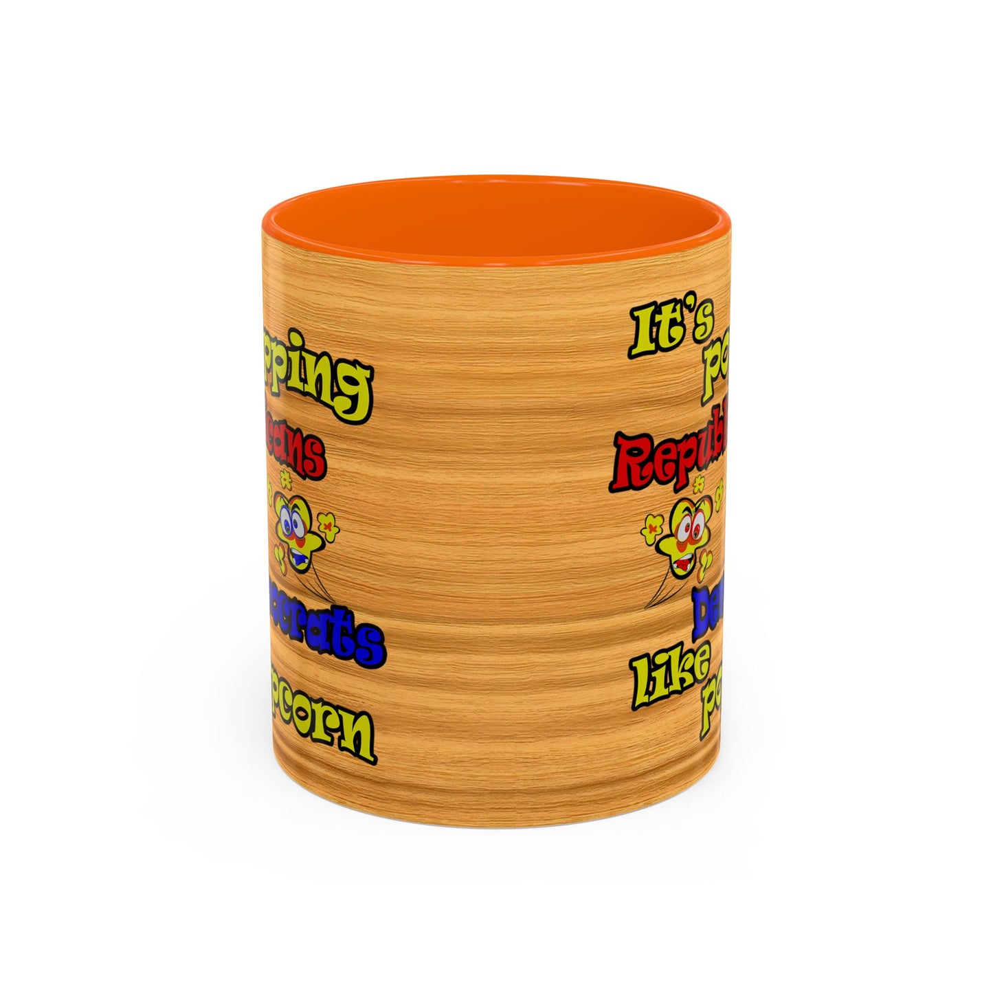 popping like popcorn - Accent Mug (butterscotch wood finish)