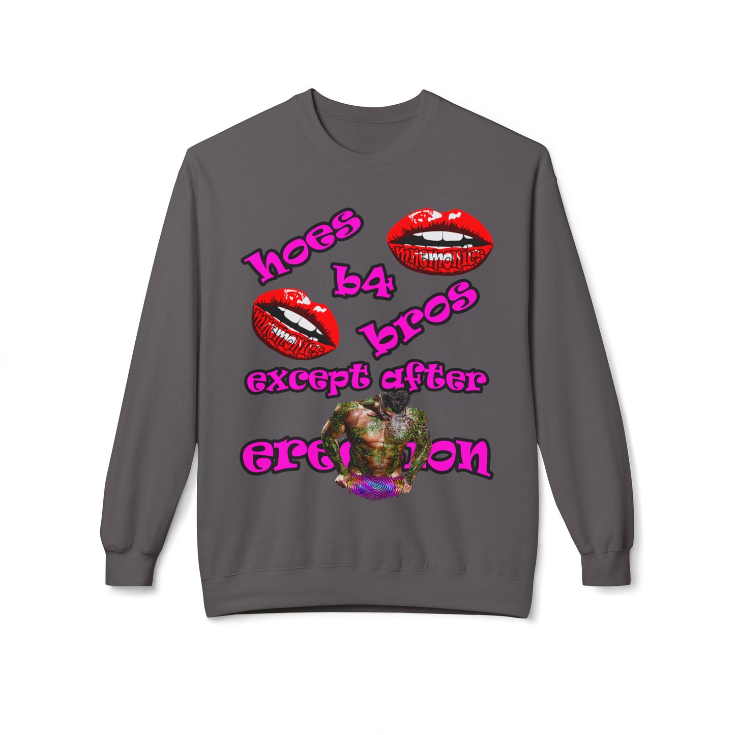 hoes b4 bros - Unisex Midweight Softstyle Fleece Crewneck Sweatshirt