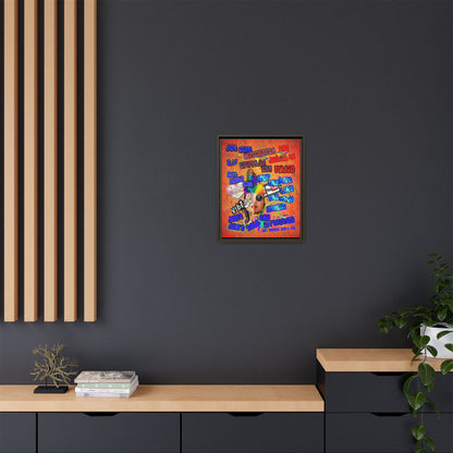 drop the beat - framed canvas art (burnt orange)