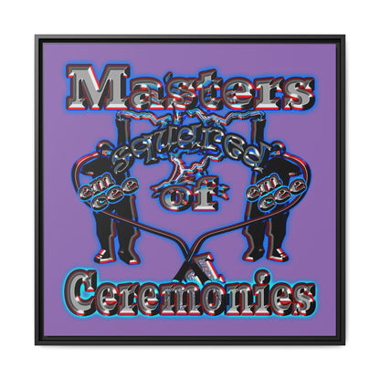 em cee squared - framed canvas art (light purple)