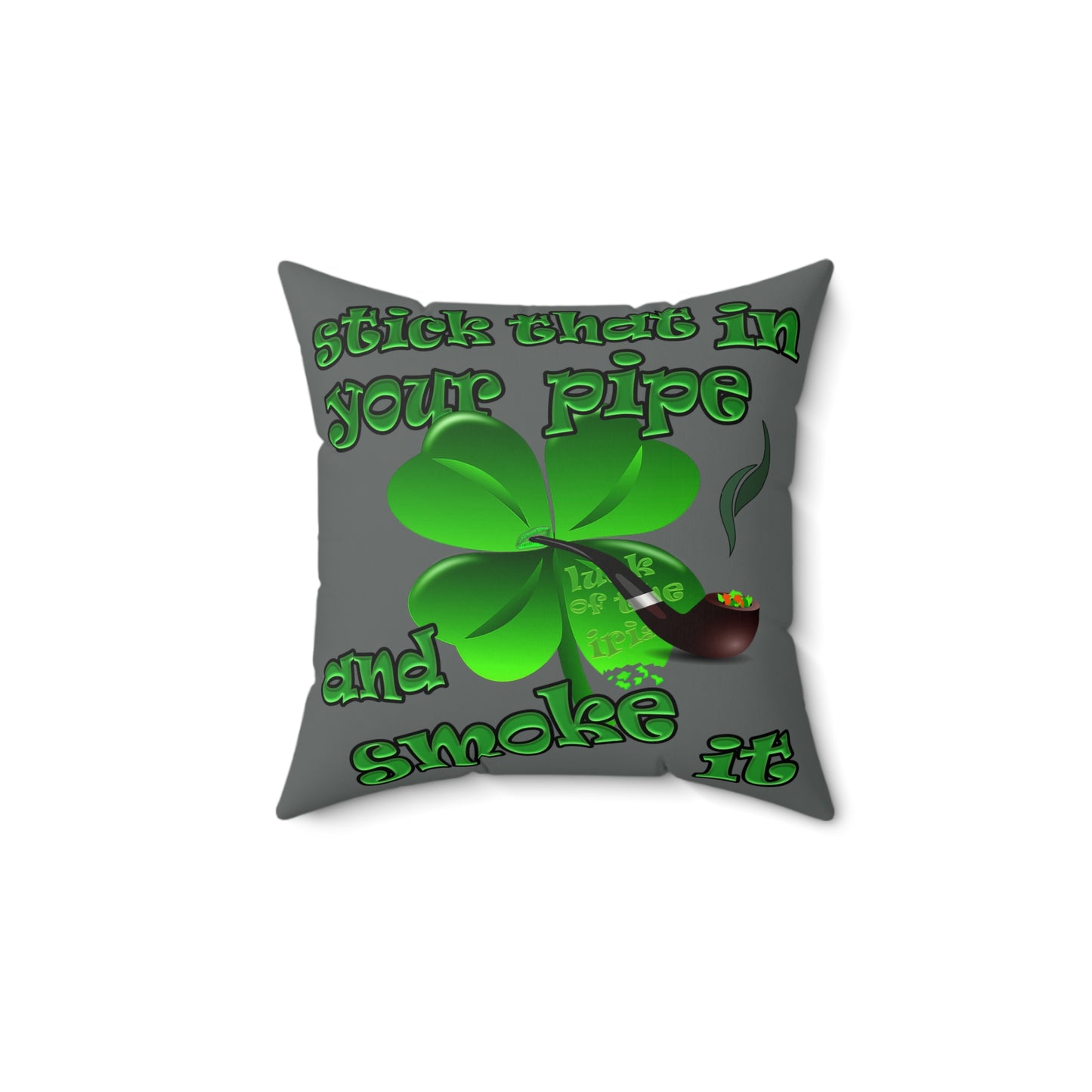 celtics logo - Faux Suede Square Pillow - (dark grey)