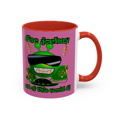 disc jockey - Accent Mug (light pink)