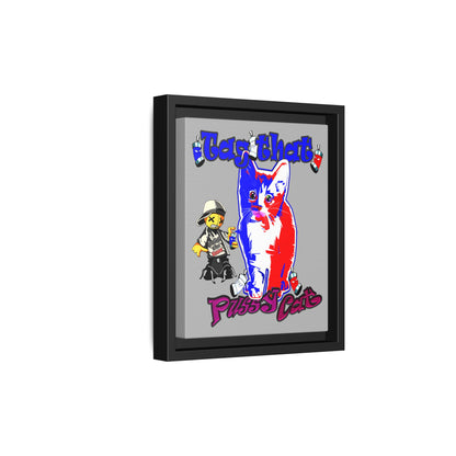 tag that - framed canvas art (light grey)