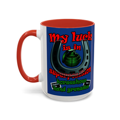 my luck - Accent Mug (dark blue)