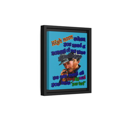 high noon - framed canvas art (turquoise)