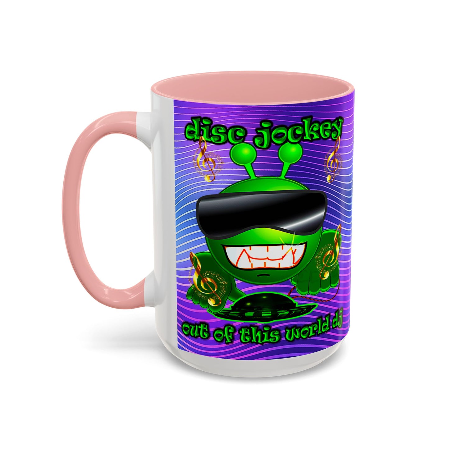 disc jockey - Accent Mug (purple wave)
