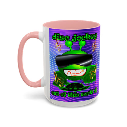 disc jockey - Accent Mug (purple wave)