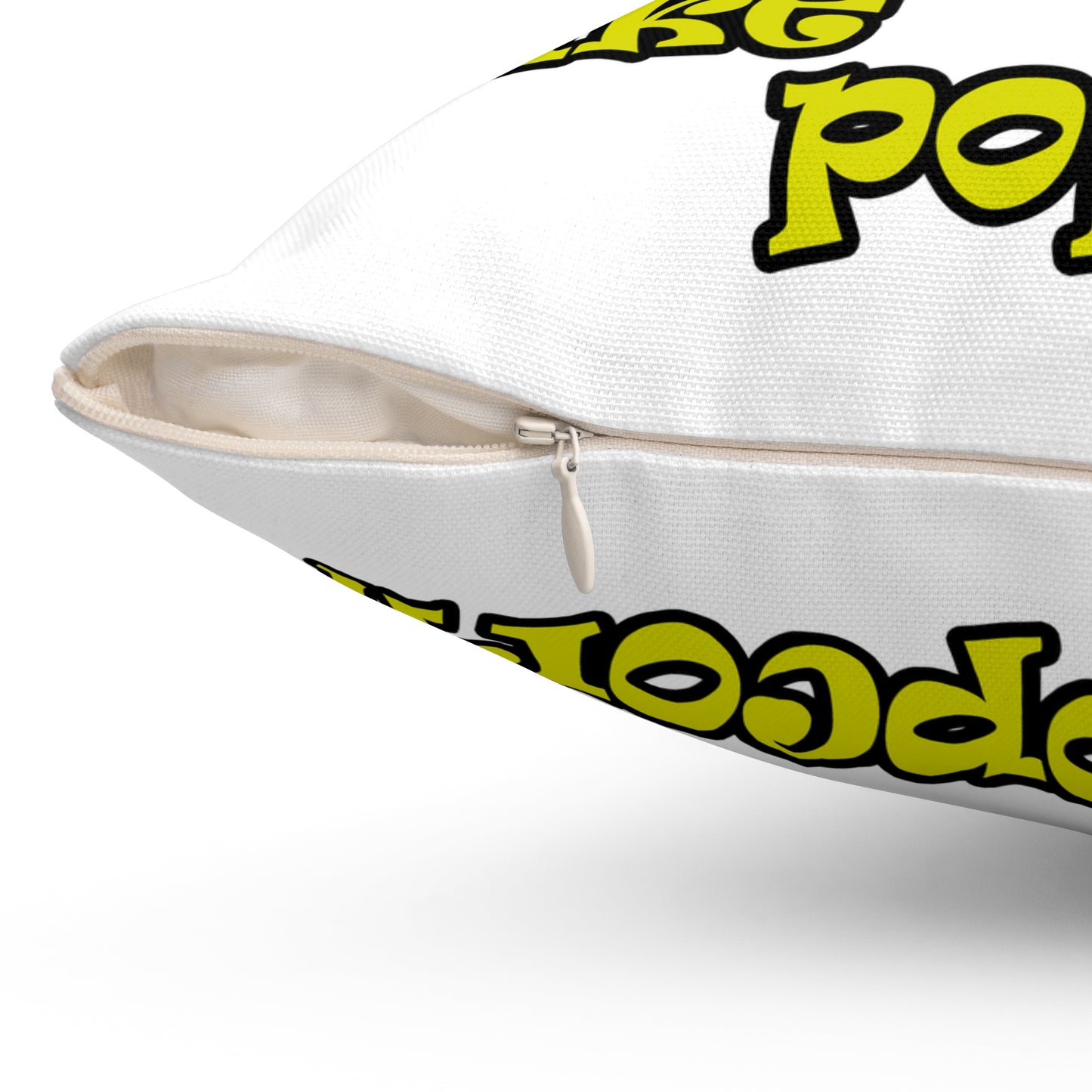 popping like popcorn - Spun Polyester Square Pillow - (white)