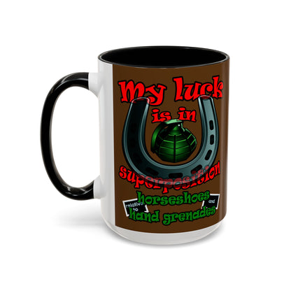 my luck - Accent Mug (brown)