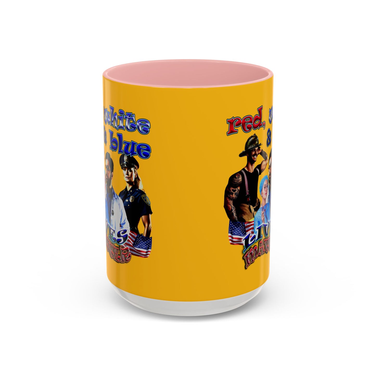 rw&b lives matter - Accent Mug (yellow)
