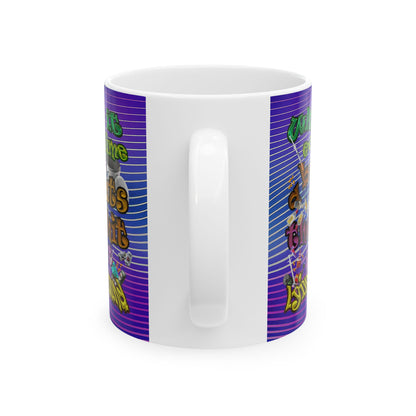 the bum's shit - White Mug (purple wave)