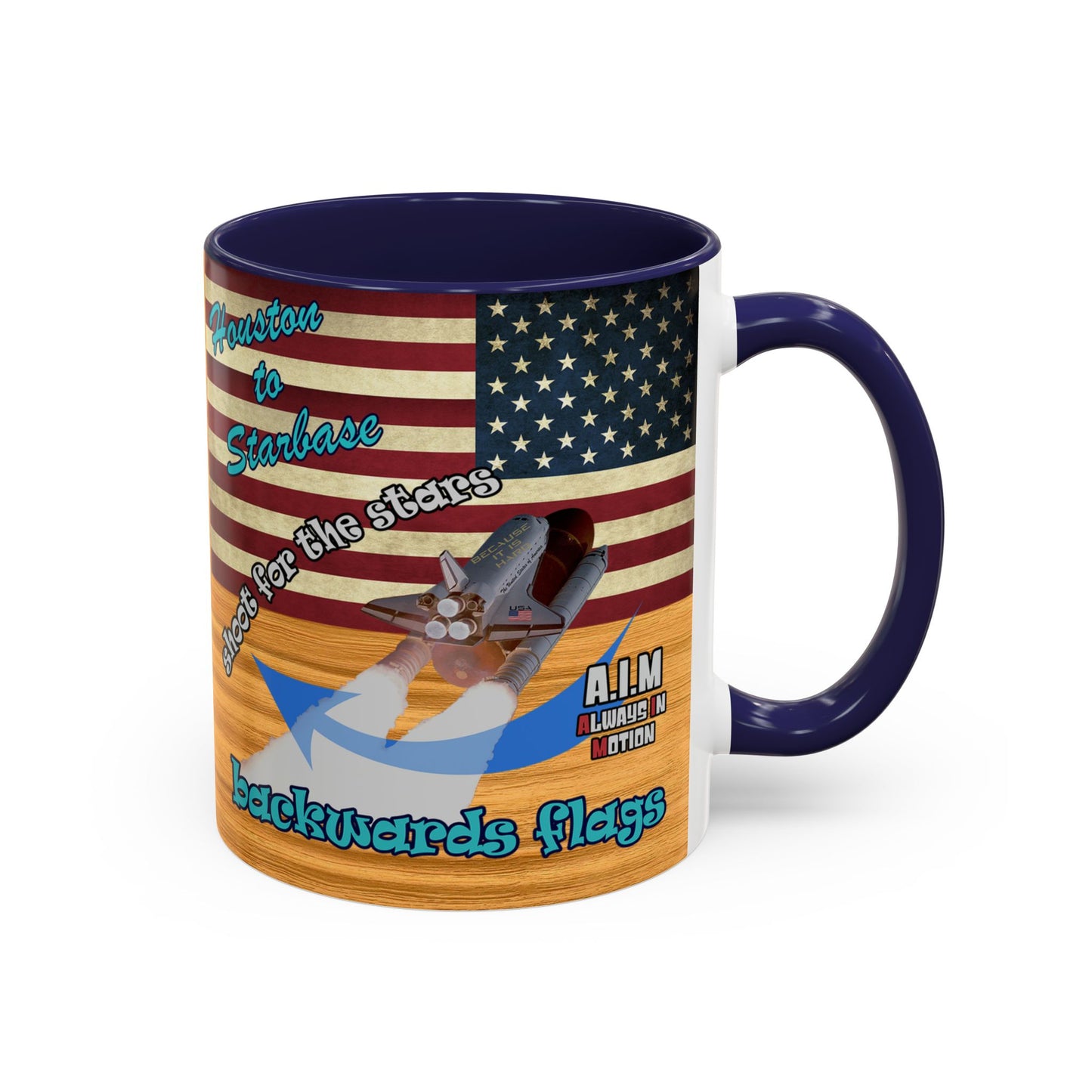 shoot for the stars - Accent Mug (butterscotch wood finish)