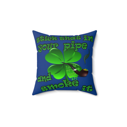 celtics logo - Faux Suede Square Pillow - (dark blue)