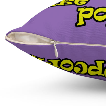 popping like popcorn - Spun Polyester Square Pillow - (light purple)