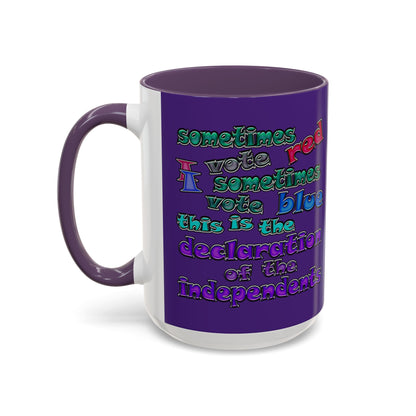declaration of the independents - Accent Mug (purple)