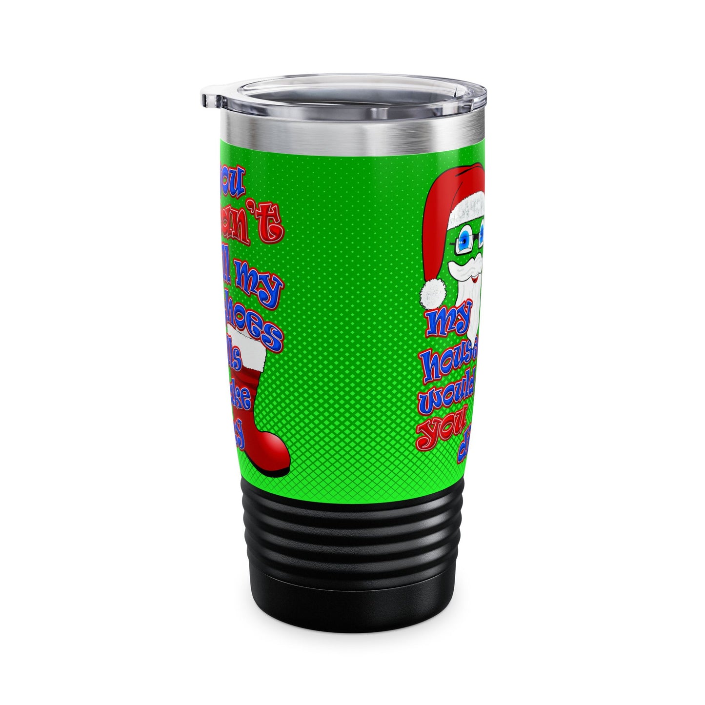 santa's shoes - Ringneck Tumbler, 20oz (logo green)