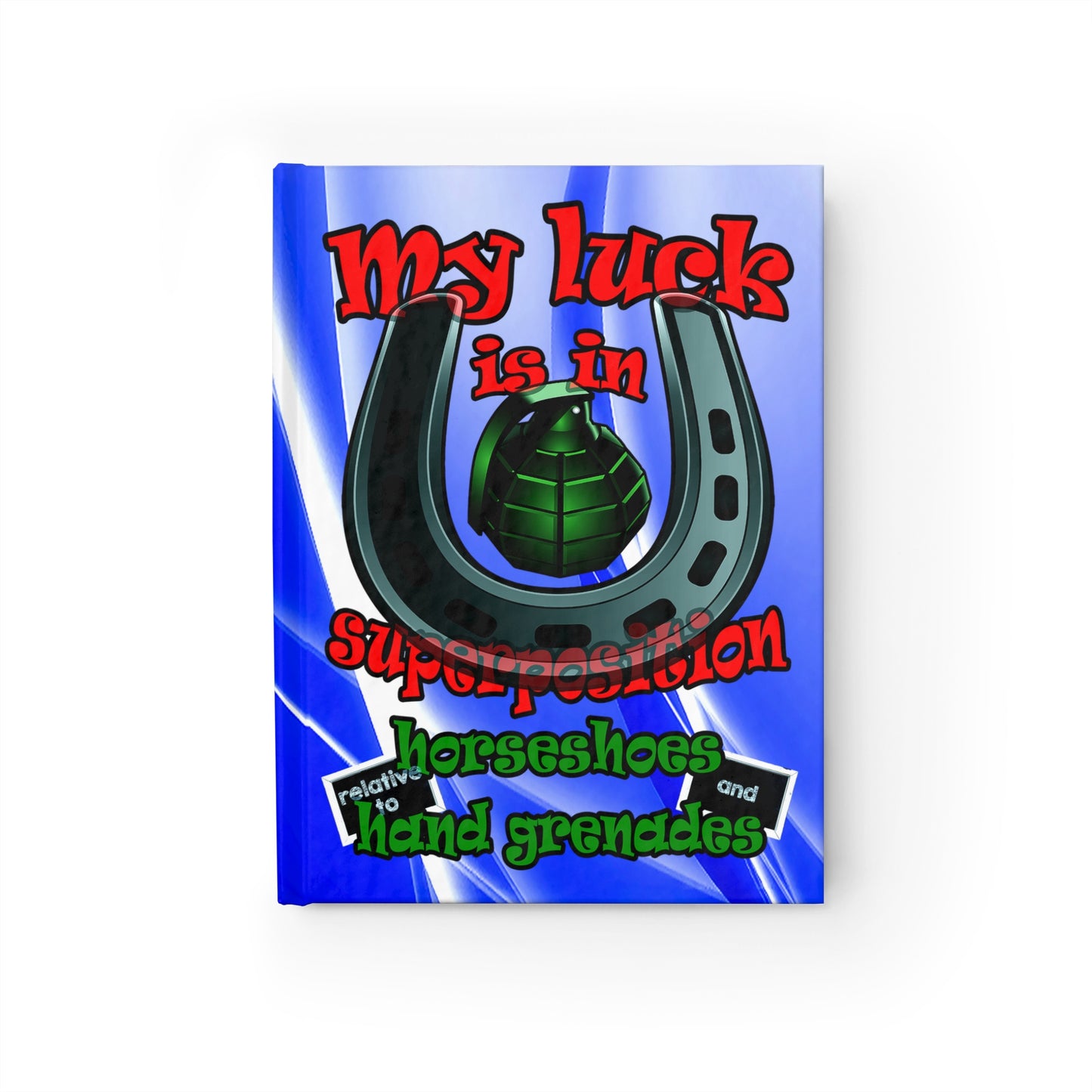 my luck - journal-blank (blue-white wave)