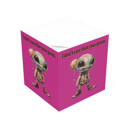 I don't care that your green - note cube (pink)