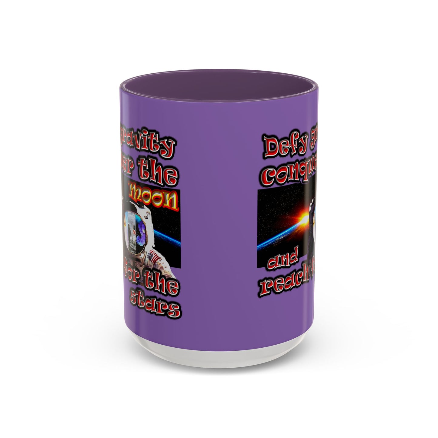 defy conquer reach - Accent Mug (light purple)
