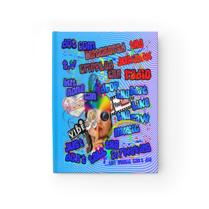 drop the beat - journal-lined (light blue-purple wave)