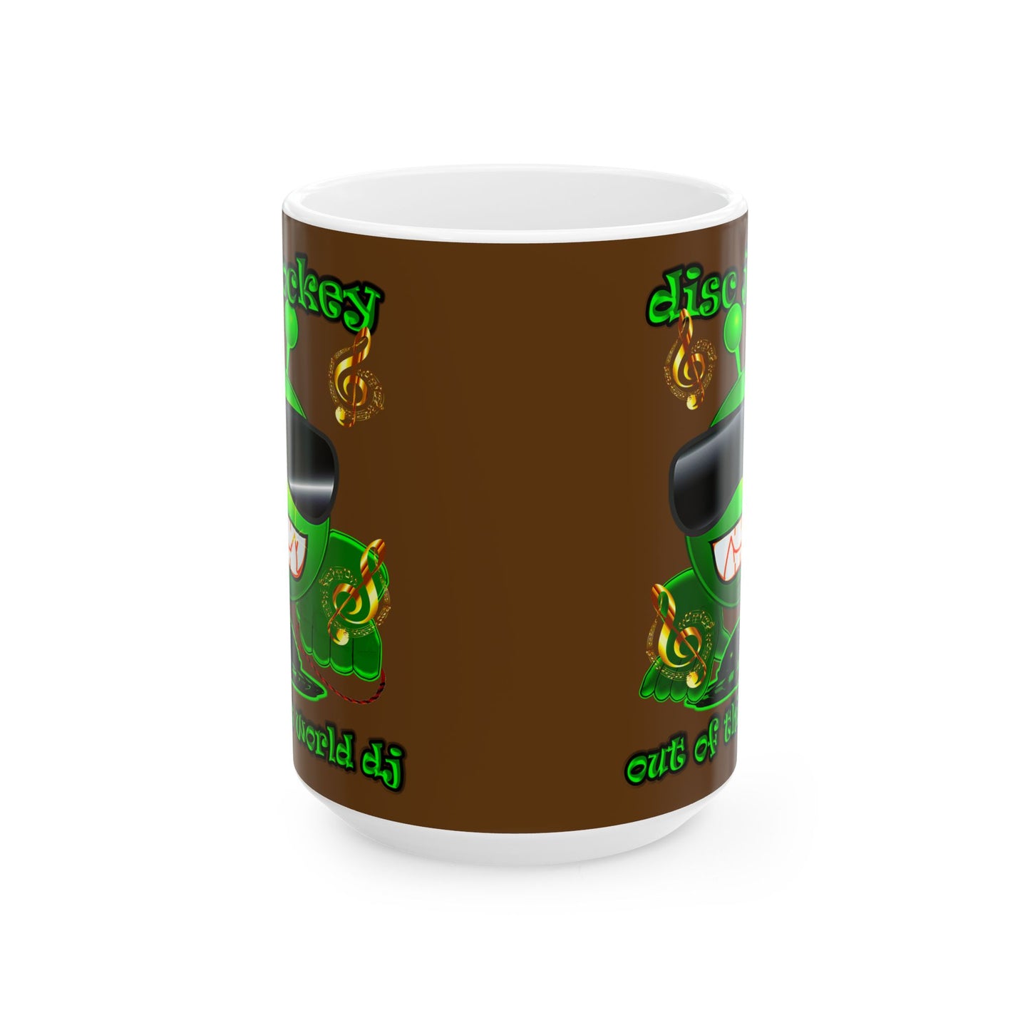 disc jockey - White Mug (brown)