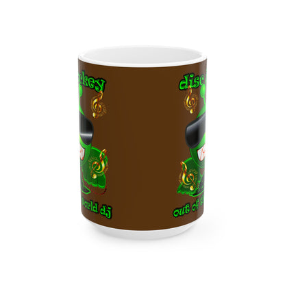 disc jockey - White Mug (brown)
